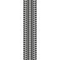 Tire tread or track isolated on white background. Tyre print. Vector illustration